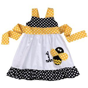 Bumble Bee Birthday Girl Personalized Jumper Dress